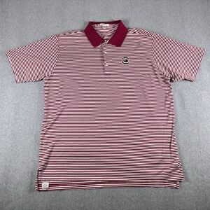 Peter Millar Polo Shirt Mens XL‎ Garnet White Carolina Gamecocks SS Striped